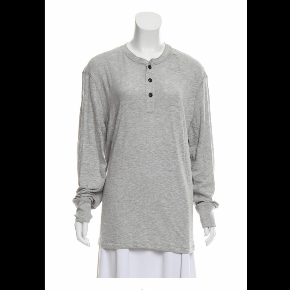 Rag & Bone Long Sleeve Henley Shirt